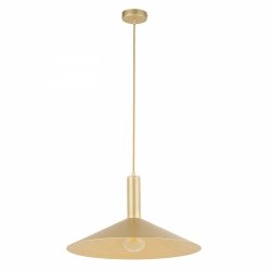 Lampa wisząca zwis pojedynczy talerz Capri S Sigma 41006 złoty jadalniana nad stół
