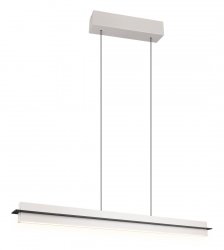 Nowoczesna uniwersalna lampa wisząca LED minimalistyczna szara metalowa listwa podłużna ściemnialna EMERSON 346710176 Trio