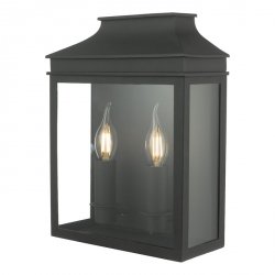 Klasyczny Kinkiet Ścienny Ogrodowy Czarny Matowy VAPOUR VAP5022 DAR LIGHTING