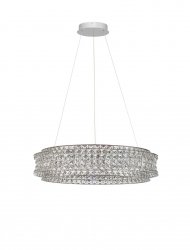 Kryształowa okrągła lampa wisząca LED glamour designerska nowoczesna ściemnialna Luces Exclusivas 9019775