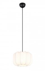 Lampa wisząca tkaninowa biała owalna industrialna minimalistyczna nowoczesna klasyczna nad stół do sypialni do salonu MADELINE R31971001 Rl