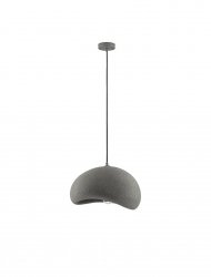 Nowoczesna szara lampa wisząca półokrągły klosz minimalistyczna uniwersalna możliwość ściemniania PALINZA LE45319 Luces Exclusivas