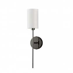 Lampa ścienna kinkiet metalowy czarny elegancki klasyczny minimalistyczny biały abażur DARLING ST-9501W BLACK Step Into Design