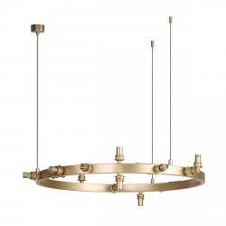 Złota molekularna lampa wisząca bursztunowe szklane klosze BUBBLES AMBER 15 AZ5877 + AZ6455 Azzardo 