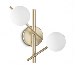 Kinkiet ścienny złoty szklane kule nowoczesny designerski dekoracyjny salonowy Atlas 365084 Ideal Lux