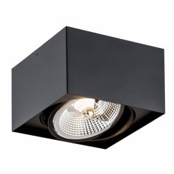 Lampa sufitowa plafon kostka elegancka nowoczesna minimalistyczna czarna AR111 RODOS PLUS 4754 Argon