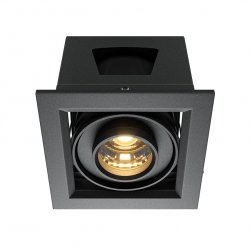 Czarna Oprawa Wpuszczana Downlight Metal Modern Maytoni DL093-01-10W3K-B