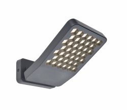 Lampa zewnętrzna kinkiet LED nowoczesna minimalistyczna szara aluminiowa klasyczna ATLANTIS IP54 7801601118 LUTEC