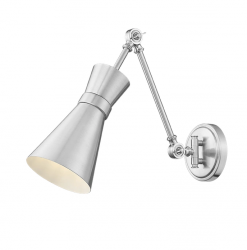 Kinkiet niklowany na wysięgniku regulowany minimalistyczny klasyczny dekoracyjny PAGE W01590NS Cosmo Light