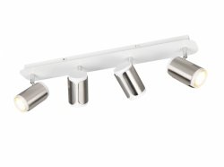 Nowoczesny plafon lampa sufitowa 4-płomienna srebrna regulowane tuby uniwersalna minimalistyczna metalowa GILLAN 814500407 Trio