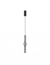 Minimalistyczna lampa wisząca LED szklana tuba szara uniwersalna klasyczna możliwość ściemniania Luces Exclusivas