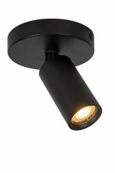 Nowoczesny plafon lampa sufitowa czarna regulowana tuba uniwersalna minimalistyczna aluminiowa RITMO 09942/01/30 Lucide
