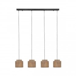 Naturalna lampa wisząca w stylu boho abażur z juty SMILLA 366800436 TRIO