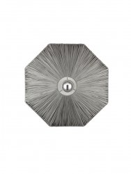 Lampa ścienna kinkiet szary papierowy pleciony geometryczny 45cm dekoracyjny designerski Luces Exclusivas