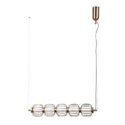 Złota lampa wisząca nowoczesna listwa led Pedro Italux PND-34405-5-HBR
