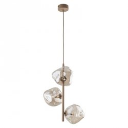 Beżowa lampa wisząca szklane klosze designerska dekoracyjna 3XG9 LAVA 11107 TK-LIGHTING