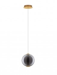 Elegancka Lampa Wisząca Kula z Ciemnego Szkła Luces Exclusivas MORROS LE44489
