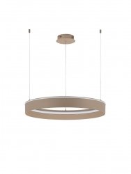 Lampa wisząca LED brązowa okrągła ring 78cm nowoczesna minimalistyczna ściemnialna Luces Exclusivas