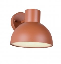 Kinkiet zewnętrzny kolor morela aluminiowy półokrągły klosz minimalistyczny klasyczny uniwersalny ELBE IP44 262360140 Trio