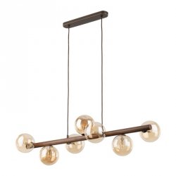 Lampa wisząca molekularna drewniana szklane klosze designerska nowoczesna dekoracyjna ESTERA 11096 TK-LIGHTING