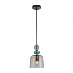 Designerska Lampa Wisząca Szklana Dymiony Klosz NAMOS PND-27092B-MC-BRO ITALUX