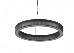 Designerska czarna lampa wisząca LED okrągła ring nowoczesna dekoracyjna minimalistyczna Crown sp d40 339139 Ideal Lux 