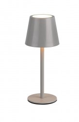 Lampka stołowa nocna LED szara owalna minimalistyczna klasyczna uniwersalna metalowa ściemnialna DIAZ IP44 R55961177 Rl
