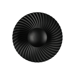 Dekoracyjny nowoczesny okrągły kinkiet w kolorze czarnym SOLA LP-0105/1W BK Light Prestige