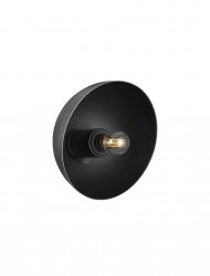 Kinkiet metalowy czarny okrągły minimalistyczny industrialny nowoczesny możliwość ściemniania Luces Exclusivas