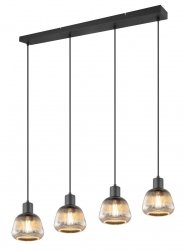 Szykowna Lampa Wisząca w Stylu Retro Ze Szklanymi Kloszemi TARIFA 362800432 TRIO