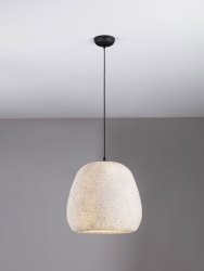Lampa wisząca biała owalna 45cm designerska nowoczesna do salonu jadalni nad stół Luces Exclusivas