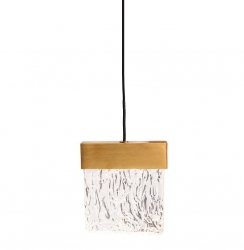 Złota lampa wisząca VETRO MAXLIGHT P0573D BRUSHED GOLD