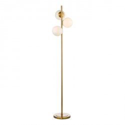Lampa Podłogowa Vintage Białe Szklane Kule BOMBAZINE BOM4935 DAR LIGHTING