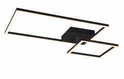 Nowoczesny plafon sufitowy  LED 25W czarny PADELLA R62642432