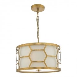 Złota Lampa Wisząca Art Deco EPSTEIN EPS0312 DAR LIGHTING