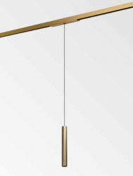 Wisząca oprawa LED złota tuba do systemu szynowego magnetycznego Azzardo SIGMA ANGOLA TRACK MAGNETIC PENDANT 12W CCT DALI GOLD AZ7207