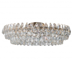 Złota lampa sufitowa plafon do salonu w stylu glamour kryształowy okrąg ściemnialny BARLETTA 80 AZ6903 Azzardo