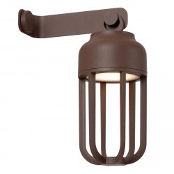 Kinkiet zewnętrzny LED tuba brązowy minimalistyczny uniwersalny ściemnialny WELLS 33809/05/97 LUCIDE