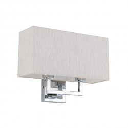 Kinkiet hotelowy do sypialni w kolorze chrom z kremowym abażurem HOTEL MOOD 11784 Nowodvorski Lighting