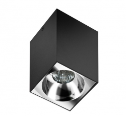 Nowoczesna lampa sufitowa plafon tuba  czarna + chrom HUGO AZ0826 + AZ0856 Azzardo