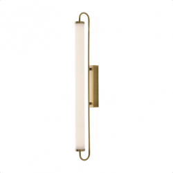 Lampa ścienna kinkiet złoty podłużny LED nowoczesny dekoracyjny do salonu sypialni OLENDRIA IP44 WL0119-L Yaskr