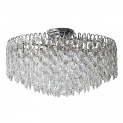 Dekoracyjna lampa sufitowa kryształowa w kolorze chrom okrągły plafon w stylu glamour BURANO 40 AZ6911 Azzardo 