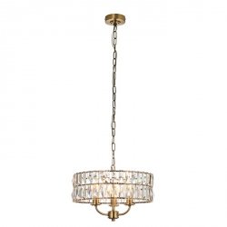 Szklany Żyrandol Świecznikowy Glamour Mosiądz CLIFTON 106243 ENDON