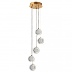Lampa wisząca kule złote Glamour Brillant LED CCT LP-3303/5P GD Light Prestige