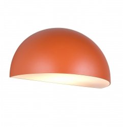 Kinkiet zewnętrzny kolor morela aluminiowy półokrągły klosz minimalistyczny klasyczny uniwersalny MAAS IP44 262460140 Trio