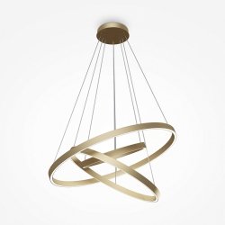 LAMPA WISZĄCA OKRĄGŁA ZŁOTA GLAMOUR RING MAYTONI RIM MOD058PL-L100BS4K RING ZŁOTE KOŁA LED