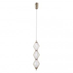 Złota lampa wisząca nowoczesna stożek led Sevil Italux PND-34403-3V-HBR