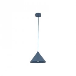 Lampa wisząca niebieska stożkowy klosz do designerskich art deco wnętrz CONO S 11413 TK-LIGHTING