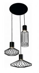 Lampa wisząca druciana loft czarna złota PICO 8863 Nowodvorski Lighting