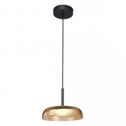 Designerska żółta lampa wisząca COLLE Italux PND-48529-BK-YLL nad wyspę jadalniana Art Deco